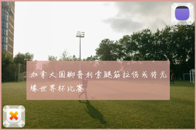 加拿大国脚普利索腿筋拉伤或将无缘世界杯比赛
